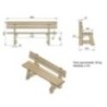 Mesa de madera exterior MASGAMES CALELLA con bancos con respaldo MASGAMES VIC