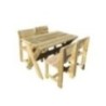 Taula de fusta MASGAMES XERTA 120 amb cadires MASGAMES BATEA