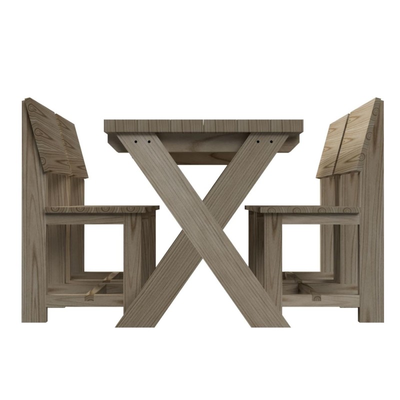 Taula de fusta MASGAMES XERTA 120 amb cadires MASGAMES BATEA