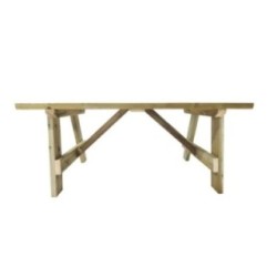 Taula d'exterior MASGAMES ZURIC de fusta per exterior (sense bancs)