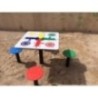Mesa de parchís de exterior con 4 asientos