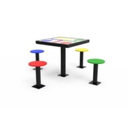 Mesa de parchís de exterior con 4 asientos