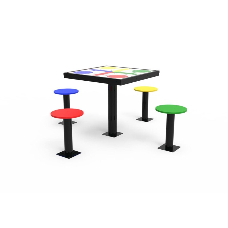 Mesa de parchís de exterior con 4 asientos
