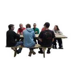 Taula de picnic adaptada MASGAMES LYON de fusta per exterior