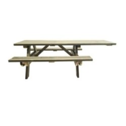 Taula de picnic adaptada MASGAMES LYON de fusta per exterior