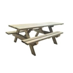 Taula de picnic adaptada MASGAMES LYON de fusta per exterior