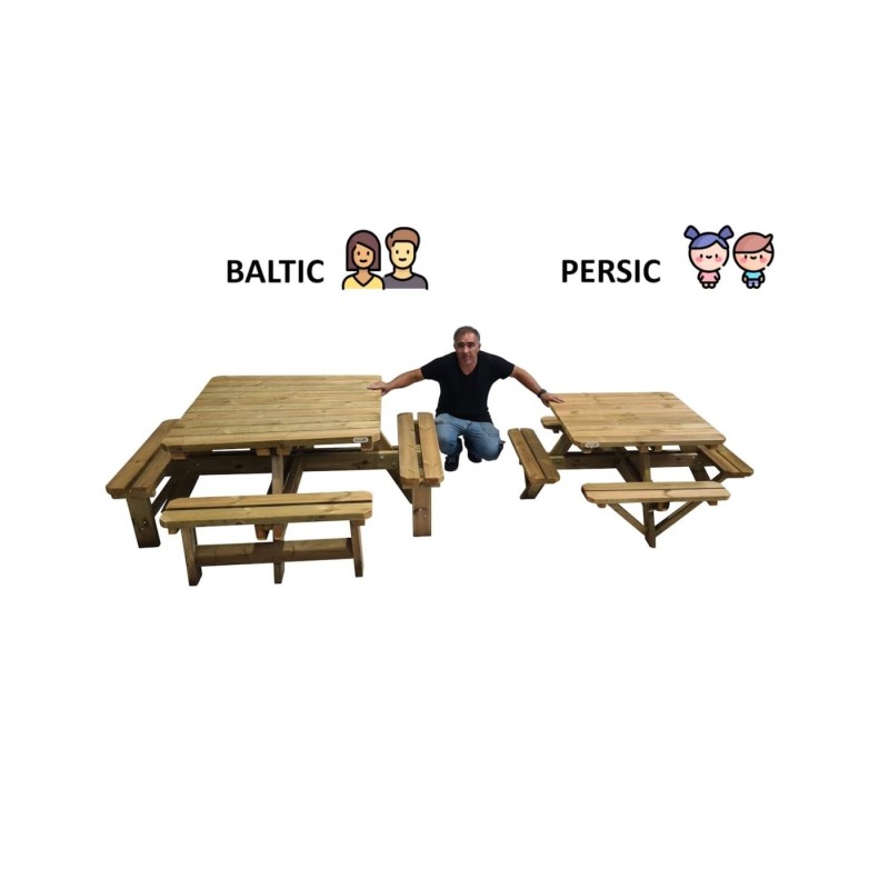 Mesa de picnic cuadrada infantil MASGAMES PERSIC