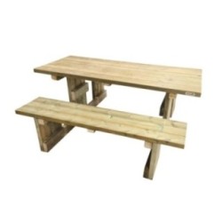 Mesa de piquenique quadrada de madeira MASGAMES CANET