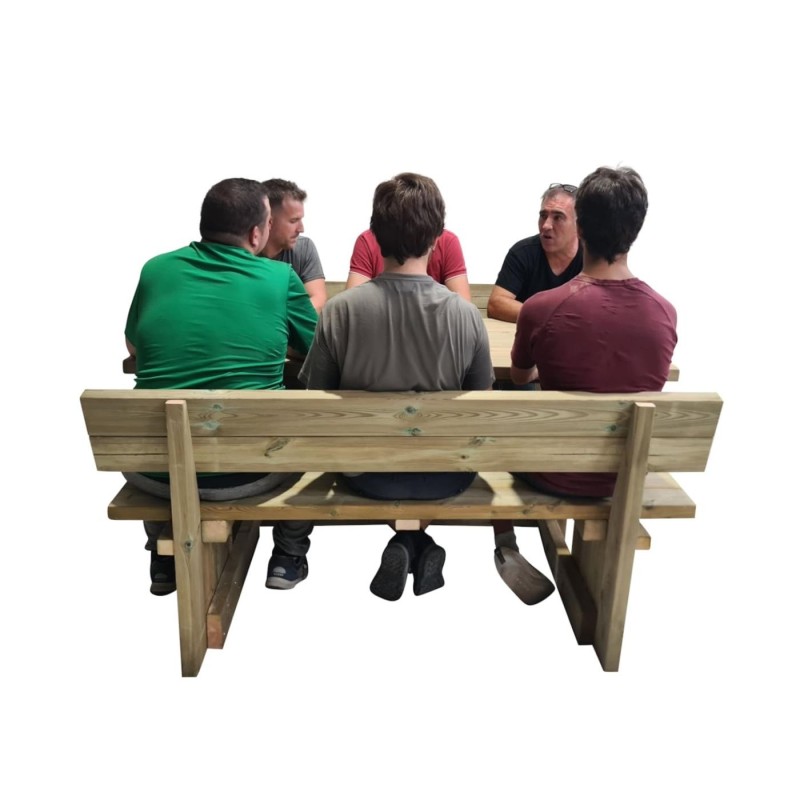 Mesa de piquenique quadrada de madeira MASGAMES CANET