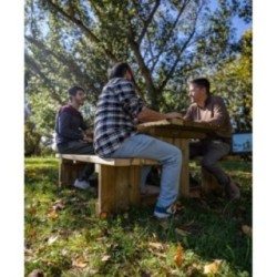 Mesa de piquenique quadrada de madeira MASGAMES CANET