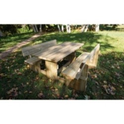 Mesa de piquenique quadrada de madeira MASGAMES CANET