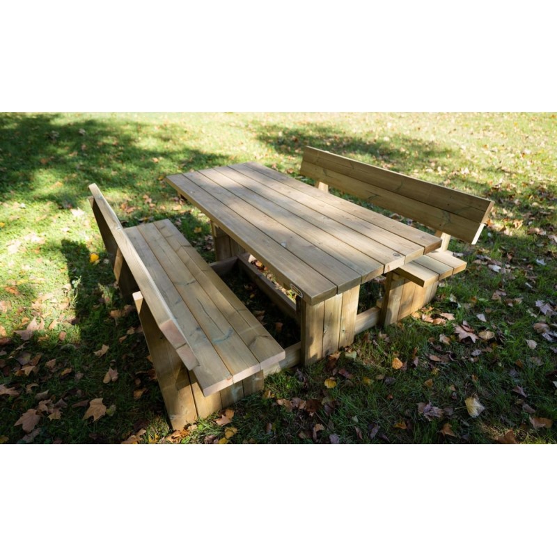 Mesa de piquenique quadrada de madeira MASGAMES CANET