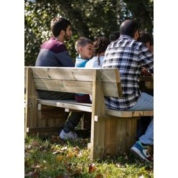 Mesa de piquenique quadrada de madeira MASGAMES CANET