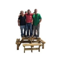 Mesa de picnic cuadrada MASGAMES BALTIC