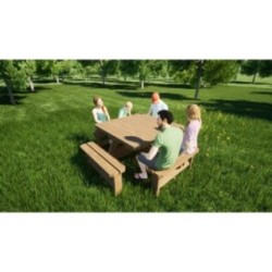 Mesa de picnic cuadrada MASGAMES BALTIC