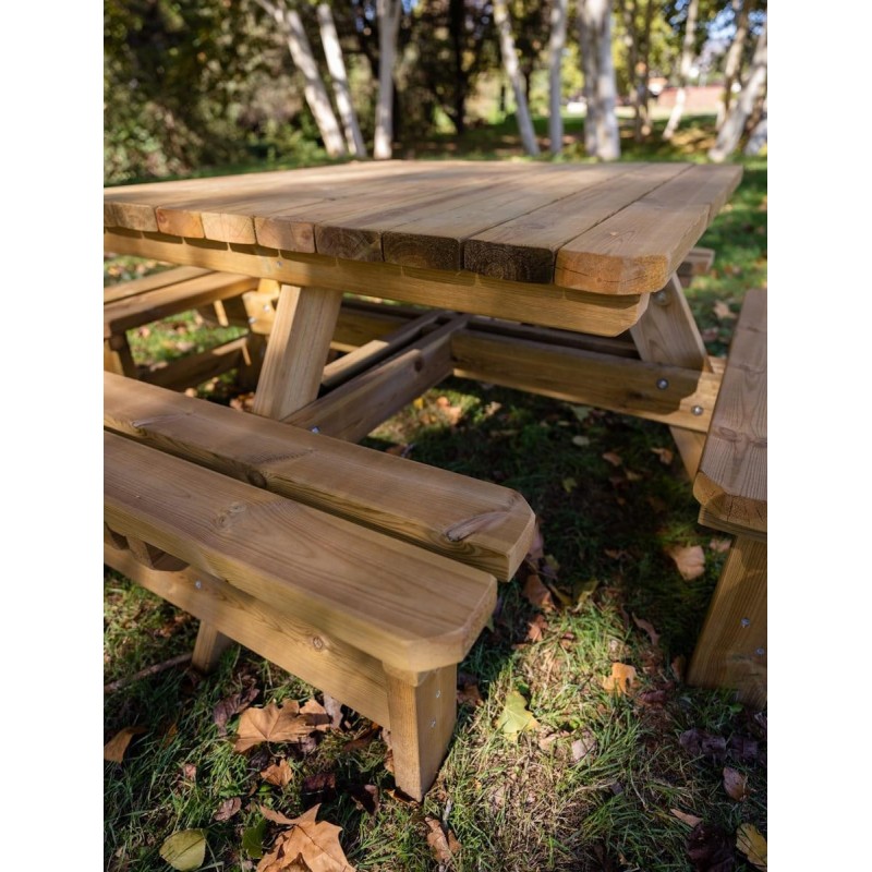 Mesa de picnic cuadrada MASGAMES BALTIC