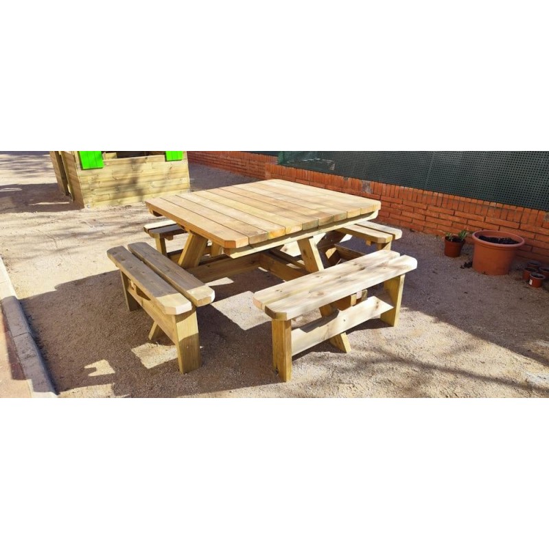 Mesa de picnic cuadrada MASGAMES BALTIC
