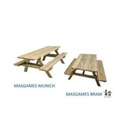 Taula de picnic infantil MASGAMES BRAM de fusta per exterior