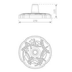 Seient de cautxú i cadenes per Tirolina amb protector