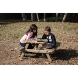 Taula de picnic infantil MASGAMES BRAM de fusta per exterior