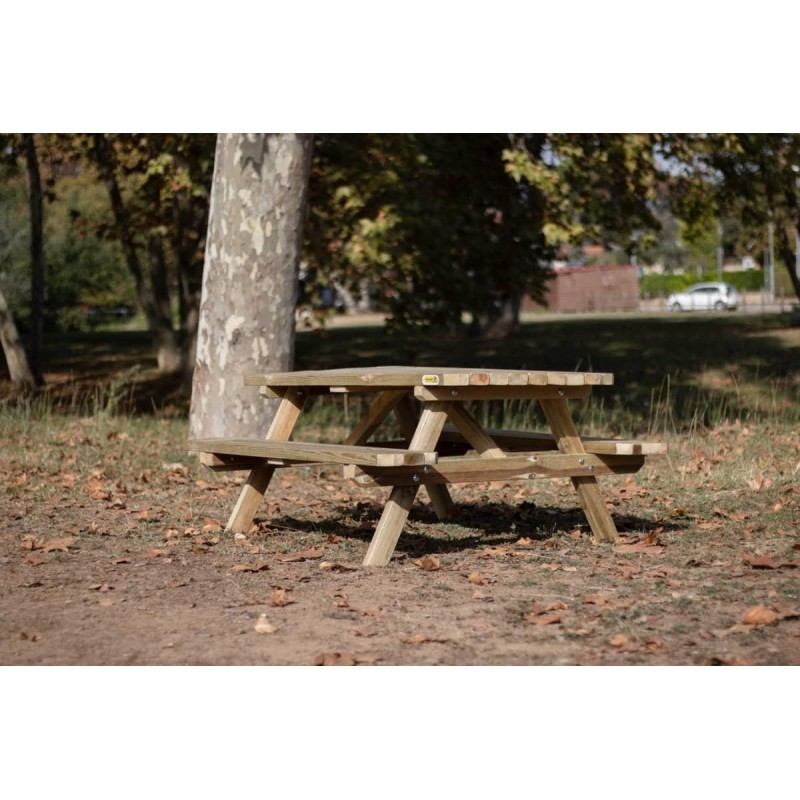 Taula de picnic infantil MASGAMES BRAM de fusta per exterior