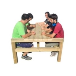 Taula de picnic MASGAMES TÒQUIO de fusta per exterior