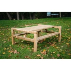 Taula de picnic MASGAMES TÒQUIO de fusta per exterior