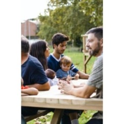 Taula de picnic MASGAMES TÒQUIO de fusta per exterior