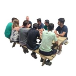 Mesa de picnic MASGAMES MUNICH 240 de madera para exterior