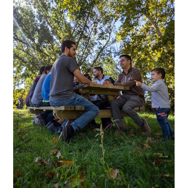 Mesa de picnic MASGAMES MUNICH 240 de madera para exterior