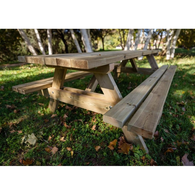 Mesa de picnic MASGAMES MUNICH 240 de madera para exterior