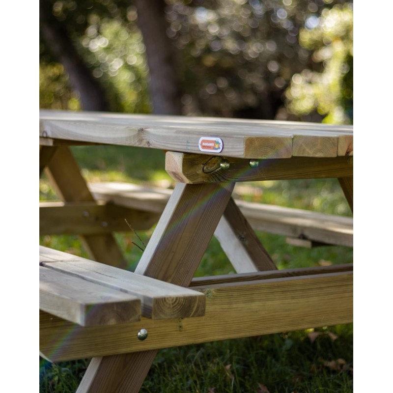Mesa de picnic MASGAMES MUNICH 240 de madera para exterior