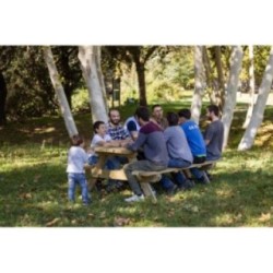 Mesa de picnic MASGAMES MUNICH 240 de madera para exterior