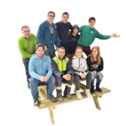 Mesa de picnic MASGAMES MUNICH 180 de madera para exterior