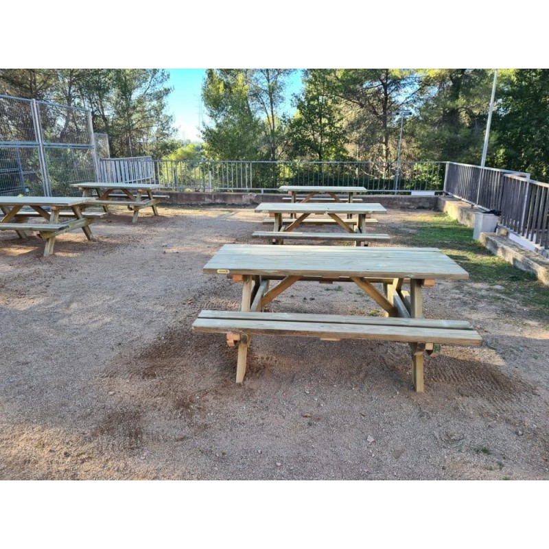 Mesa de picnic MASGAMES MUNICH 180 de madera para exterior