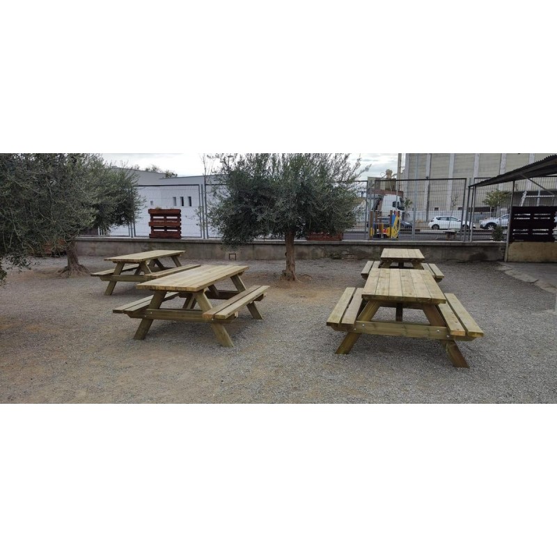 Mesa de picnic MASGAMES MUNICH 180 de madera para exterior