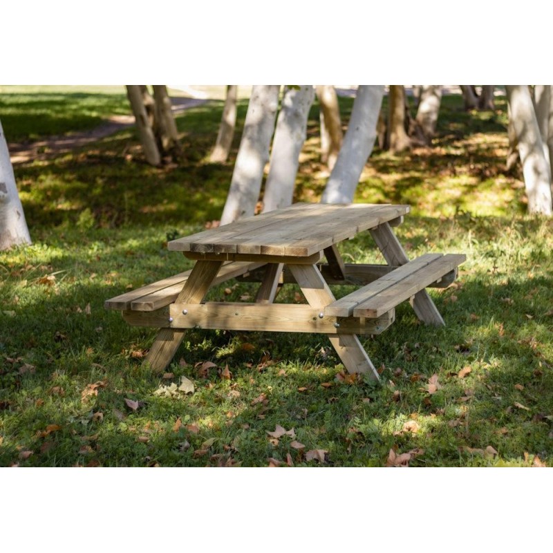 Mesa de picnic MASGAMES MUNICH 180 de madera para exterior