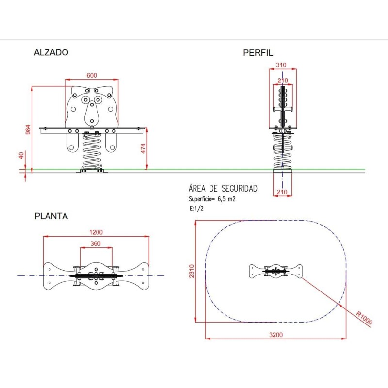 Balancín muelle doble DON CUCO