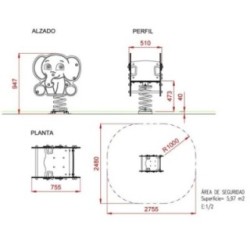 Balancí molla doble panell ELEFANT ADAPTAT