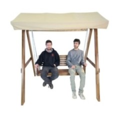 Balancín de jardín MASGAMES ELNA L con techo de lona