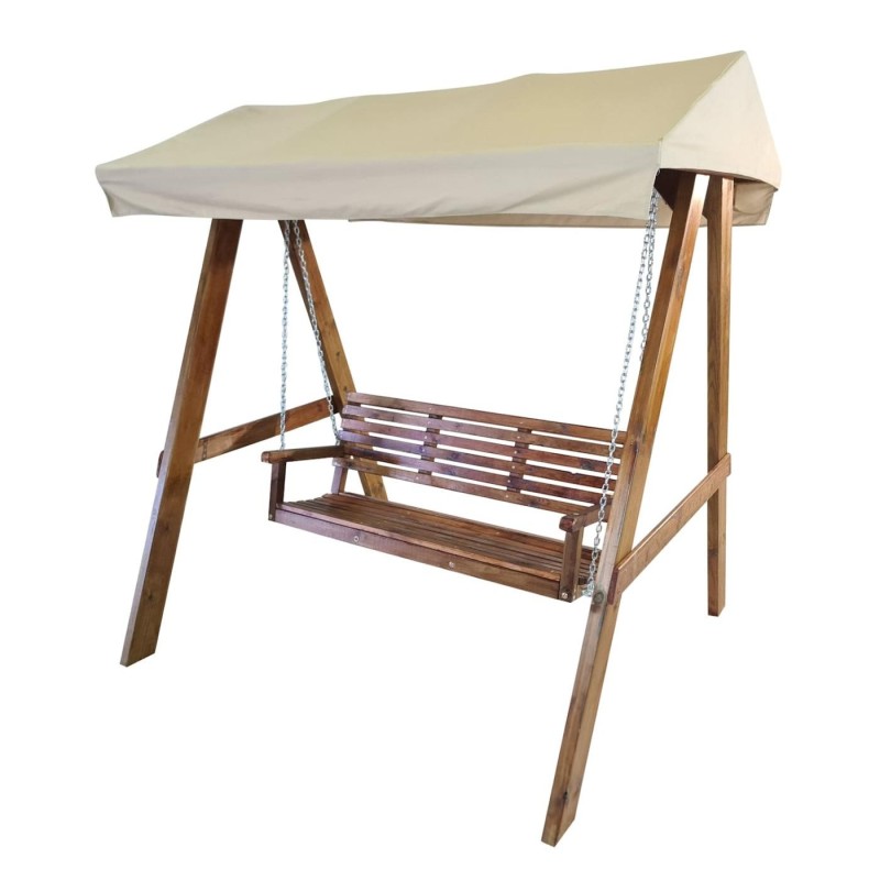 Balancín de jardín MASGAMES ELNA L con techo de lona