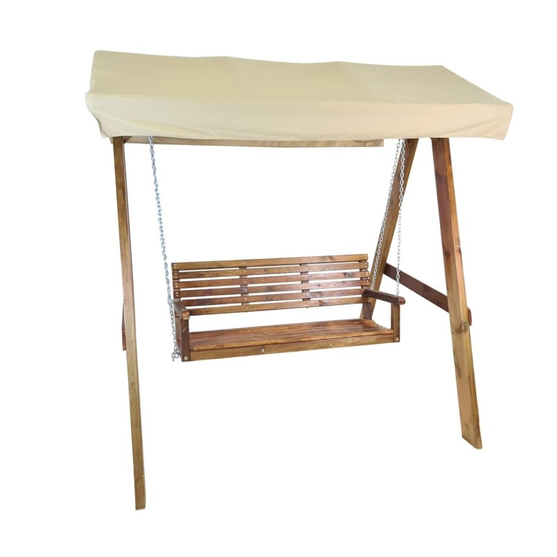 Balancín de jardín MASGAMES ELNA L con techo de lona