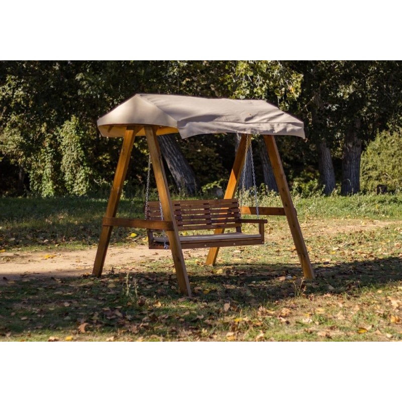 Balancín de jardín MASGAMES ELNA L con techo de lona