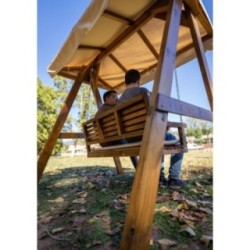 Balancín de jardín MASGAMES ELNA L con techo de lona