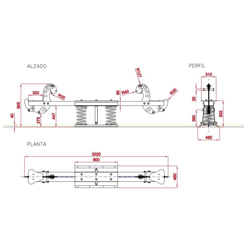 Balancín sube y baja SAURUS