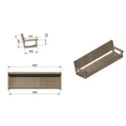 Balancín de jardín MASGAMES ELNA XL