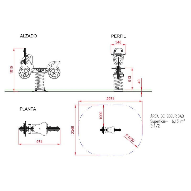 Molla Simple Moto Policia