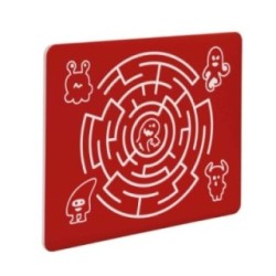 Panell de jocs Laberint Rodó amb suports de fusta