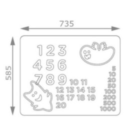 Panel de juego Números con soportes de madera
