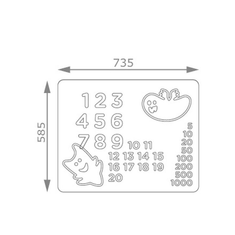 Panel de juego Números con soportes de madera